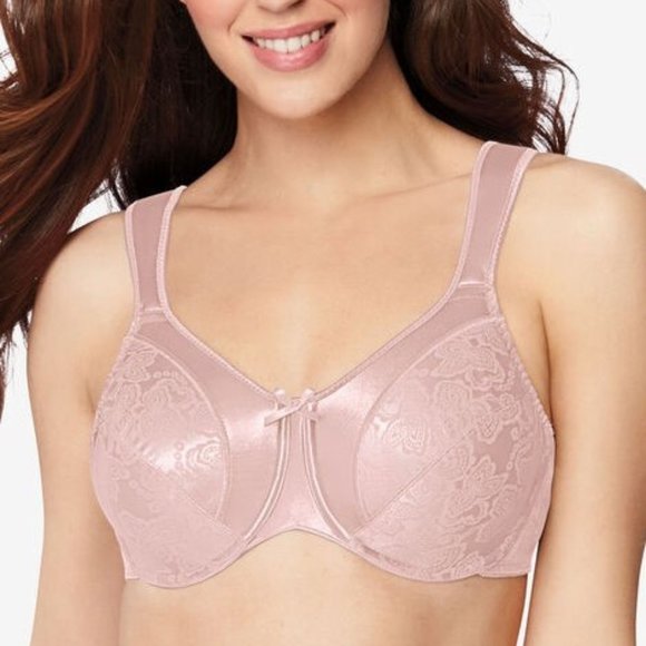 Bali DF3562 Satin Tracings Rosewood Minimizer Underwire Bra Women 42DDD/42F NWT - Picture 9 of 11